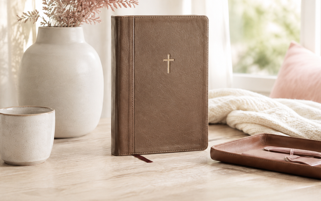 Men’s devotional Bible for supporting faith and marriage after welcoming a baby